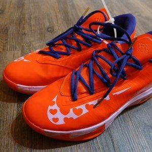 Nike KD 6 VI Valentine's Zoom Men's Sz 9.5 599424-566 Valentines heart